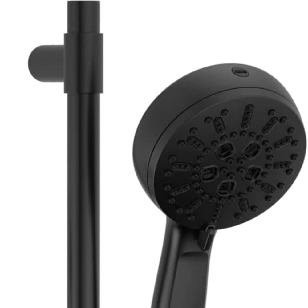 Delta Matte Black Hand Shower with Slide Bar, Handheld Shower 51584-BL